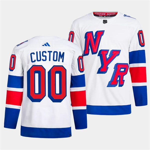 Mens New York Rangers Custom 2024 NHL Stadium Series Jersey White