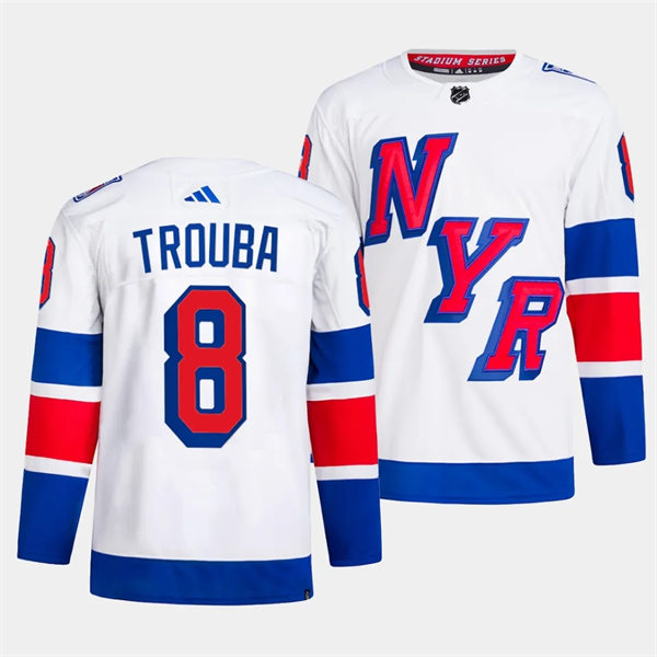 Mens New York Rangers #8 Jacob Trouba 2024 NHL Stadium Series Jersey White 