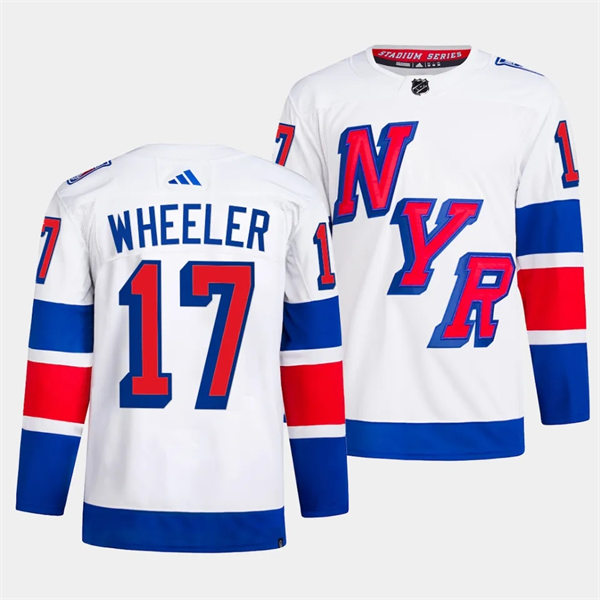 Mens New York Rangers #17 Blake Wheeler 2024 NHL Stadium Series Jersey White 
