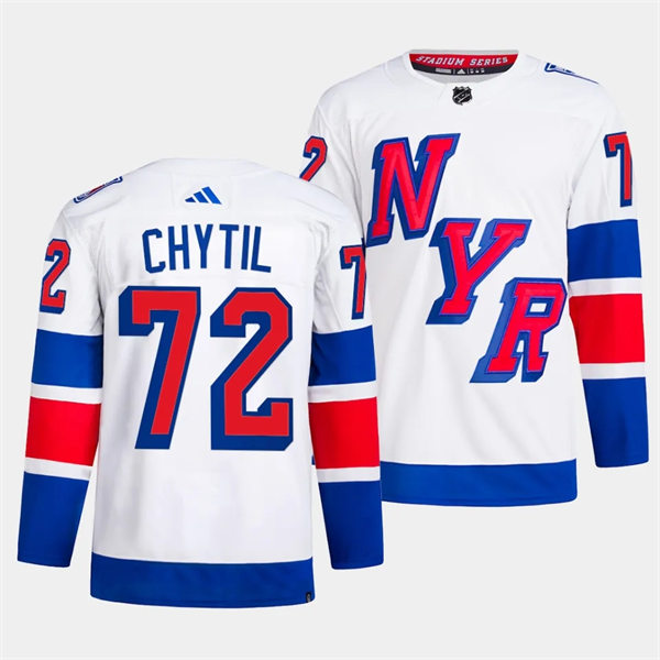 Mens New York Rangers #72 Filip Chytil 2024 NHL Stadium Series Jersey White 