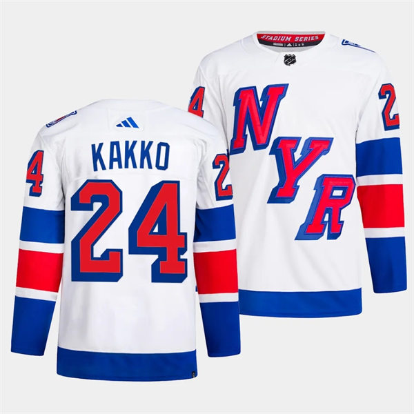 Mens New York Rangers #24 Kaapo Kakko 2024 NHL Stadium Series Jersey White 