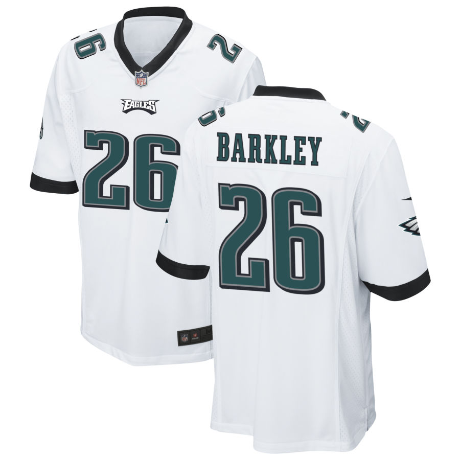 Mens Philadelphia Eagles #26 Saquon Barkley Nike White Vapor Limited Jersey