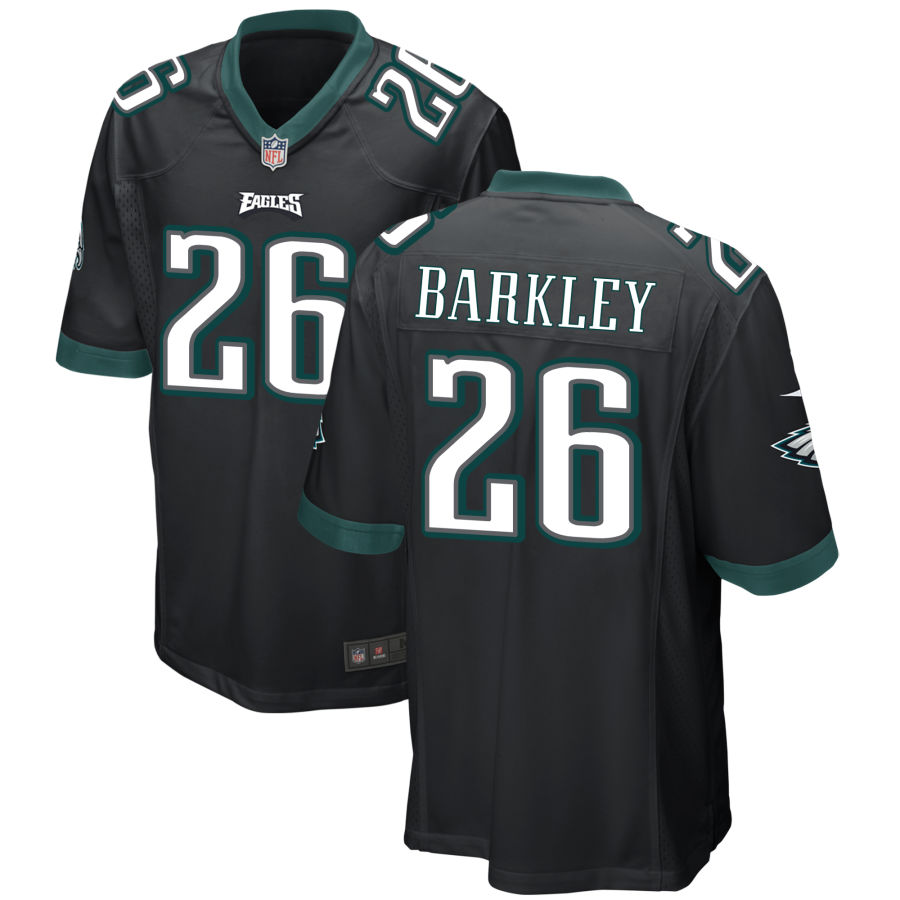 Mens Philadelphia Eagles #26 Saquon Barkley Nike Black Vapor Limited Jersey