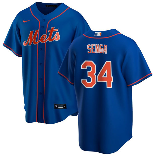 Mens New York Mets #34 Kodai Senga Nike Royal Orange Alternate Limited Player Jersey