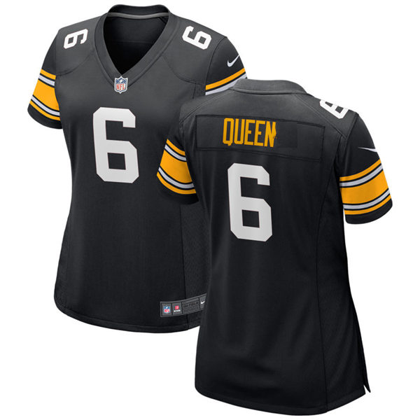 Women's Pittsburgh Steelers #6 Patrick Queen Nike Black Limited Jersey