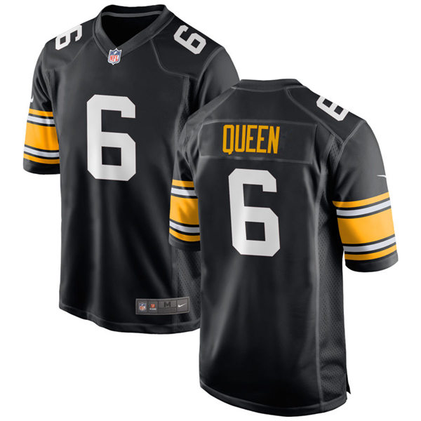 Youth Pittsburgh Steelers #6 Patrick Queen Nike Black Limited Jersey