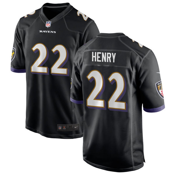 Mens Baltimore Ravens #22 Derrick Henry Nike Black Vapor F.U.S.E. Limited Jersey(1)