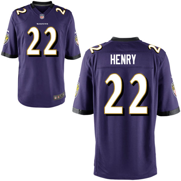 Mens Baltimore Ravens #22 Derrick Henry Nike Purple Vapor Limited Jersey(3)