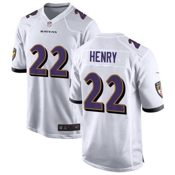 Youth Baltimore Ravens #22 Derrick Henry Nike White Limited Jersey
