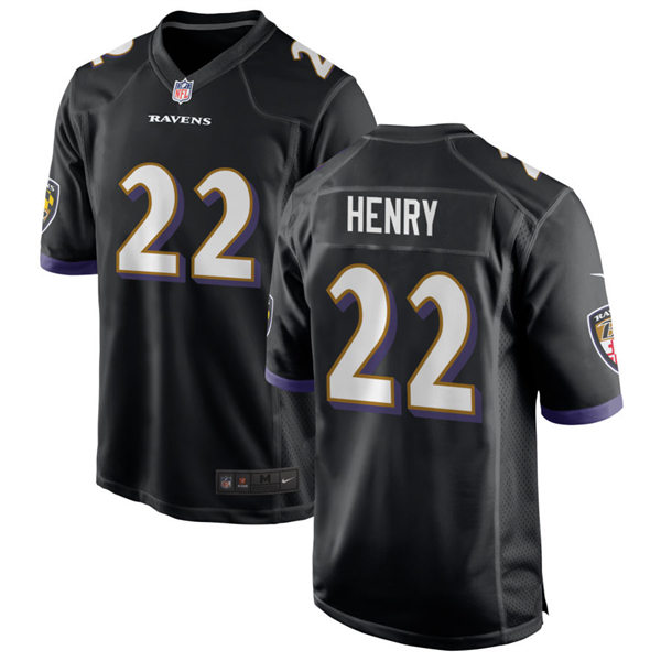Youth Baltimore Ravens #22 Derrick Henry Nike Black Limited Jersey