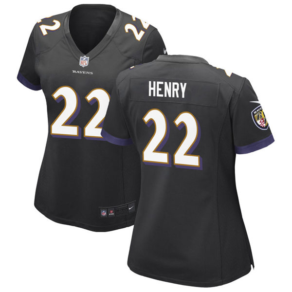 Womens Baltimore Ravens #22 Derrick Henry Nike Black Limited Jersey(2)