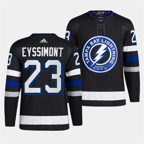 Mens Tampa Bay Lightning #23 Mikey Eyssimont 2023-24 Alternate Primegreen Jersey Black