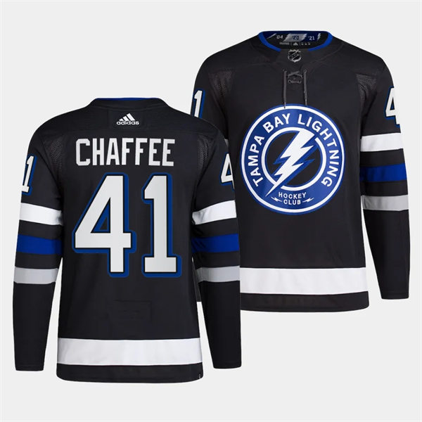 Mens Tampa Bay Lightning #41 Mitchell Chaffee 2023-24 Alternate Primegreen Jersey Black