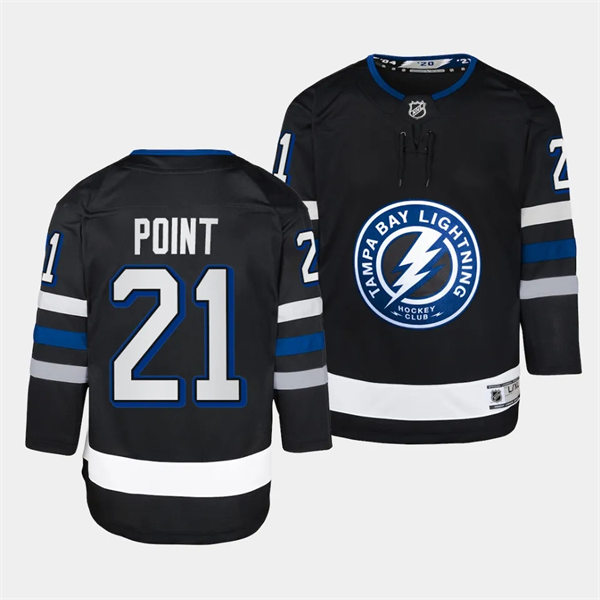 Youth Tampa Bay Lightning #21 Brayden Point 2023-24  Black Alternate Jersey