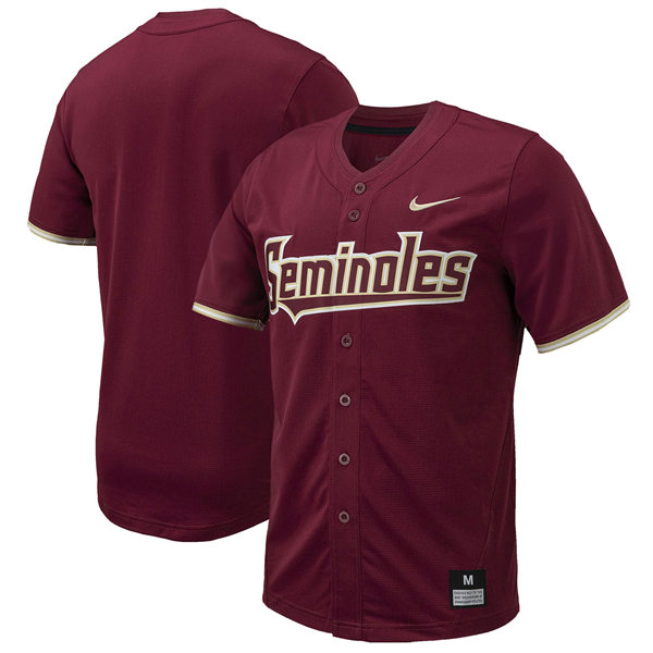 Mens Youth Florida State Seminoles Custom Nike 2024 Garnet Baseball Game Jersey