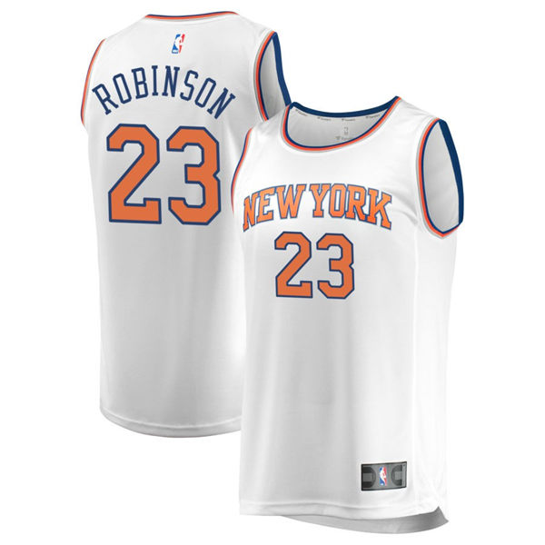 Mens New York Knicks #23 Mitchell Robinson Nike White 2023-24 Association Edition Jersey