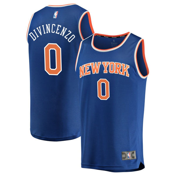Mens New York Knicks #0 Donte DiVincenzo 2023-24 Icon Edition Swingman Jersey Royal