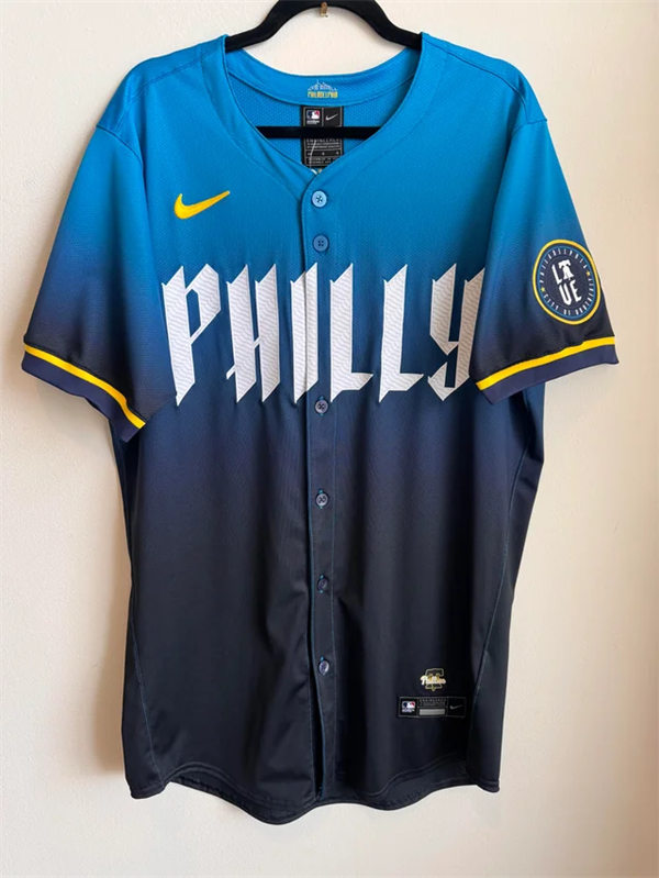 Mens Philadelphia Phillies Custom Nike Blue 2024 City Connect Limited Jersey