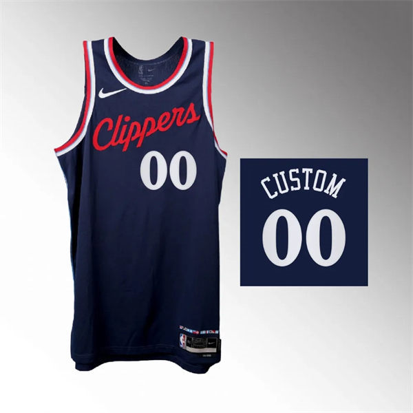 Mens Youth LA Clippers Custom2024-25 Icon Edition Jersey - Navy