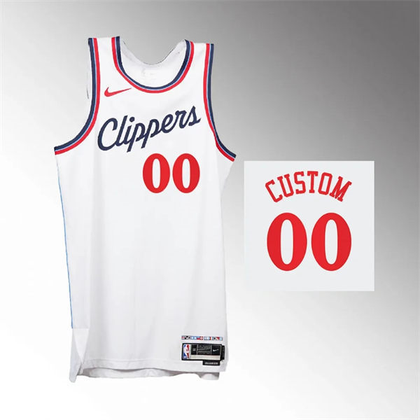 Mens Youth LA Clippers Custom 2024-25 Association Edition Jersey - White