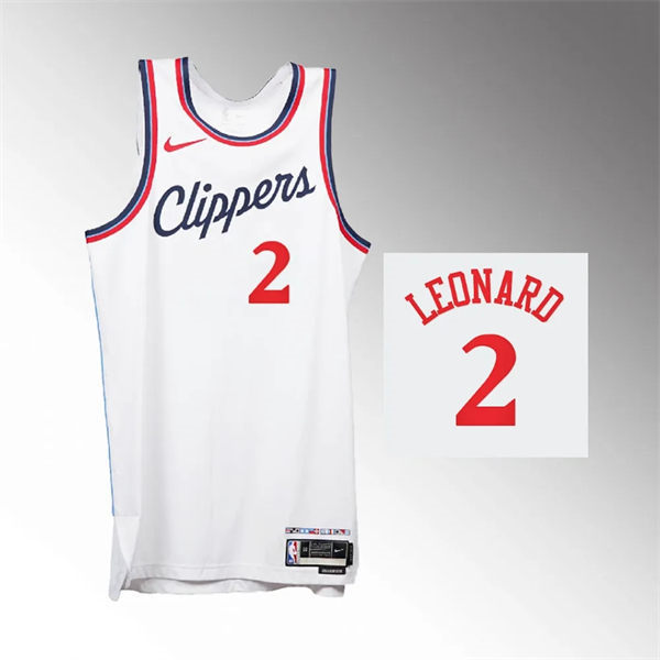 Mens Los Angeles Clippers #2 Kawhi Leonard 2024-25 Association Edition Jersey White