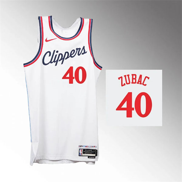 Mens Los Angeles Clippers #40 Ivica Zubac 2024-25 Association Edition Jersey White