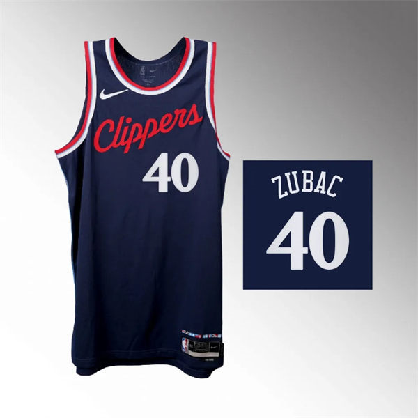Mens Los Angeles Clippers #40 Ivica Zubac 2024-25 Icon Edition Jersey Navy