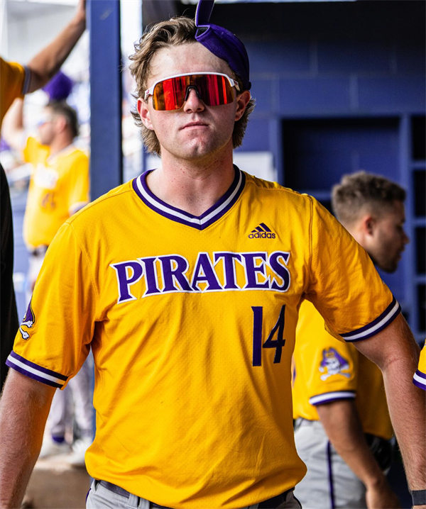 Mens Youth East Carolina Pirates Custom 2024 Gold Pullover Baseball Game Jersey