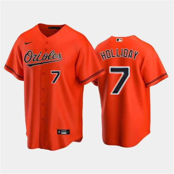 Mens Baltimore Orioles #7 Jackson Holliday Nike Orange Alternate Limited Jersey
