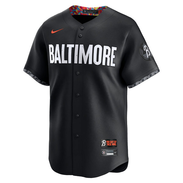 Mens Baltimore Orioles #7 Jackson Holliday Nike City Connect Limited Jersey Black
