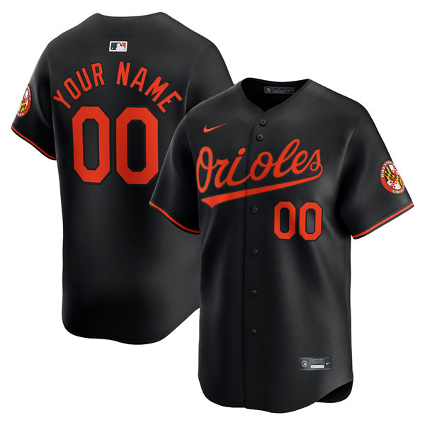 Mens Youth Baltimore Orioles Custom Nike Black Alternate Limited Jersey 