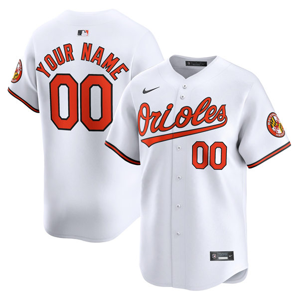 Mens Youth Baltimore Orioles Custom Nike White Home Limited Jersey 