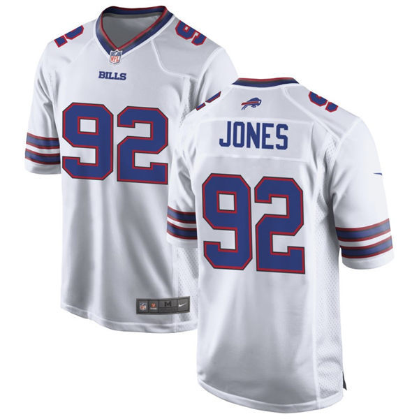 Mens Buffalo Bills #92 Daquan Jones Nike White Away Vapor Limited Jersey