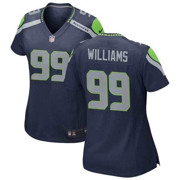 Women's Seattle Seahawks #99 Leonard Williams Nike Navy Team Color Limited Jersey