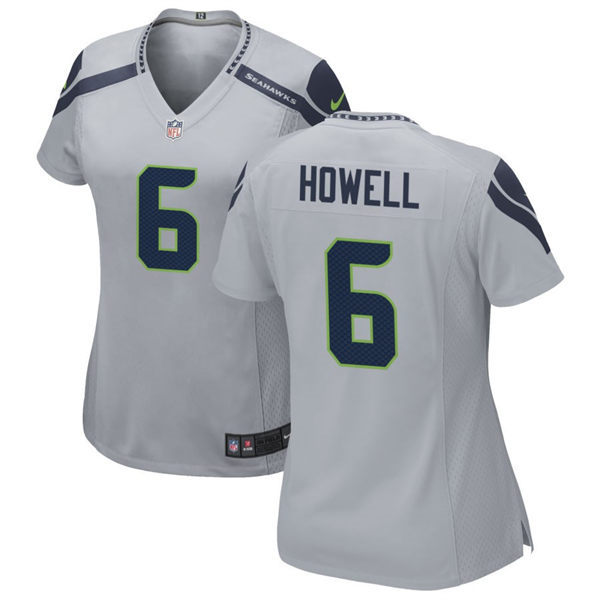 Women's Seattle Seahawks #6 Sam Howell Nike Gray Limited Jersey
