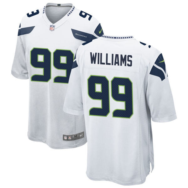 Men's Seattle Seahawks #99 Leonard Williams Nike White Vapor Limited Jersey