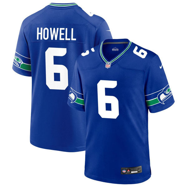 Men's Seattle Seahawks #2 Sam Howell Royal Throwback F.U.S.E. Limited Jersey