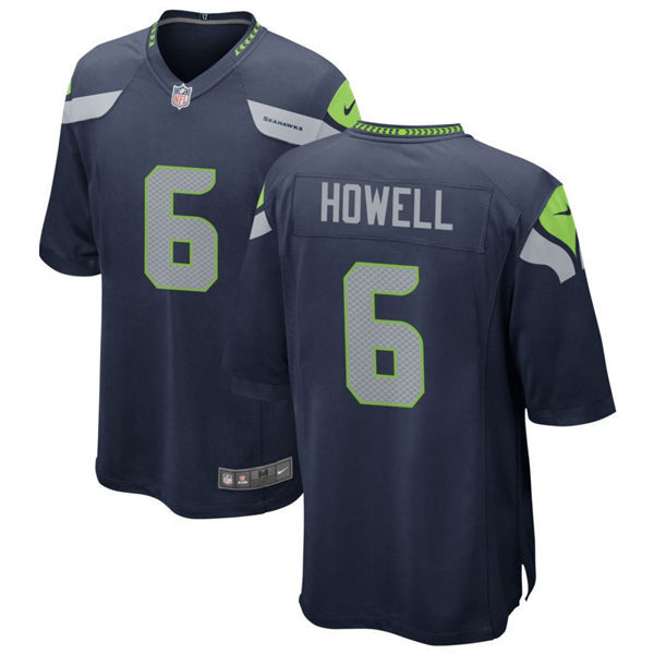 Men's Seattle Seahawks #6 Sam Howell Nike Navy Team Color Vapor Limited Jersey