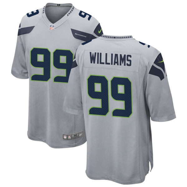 Men's Seattle Seahawks #99 Leonard Williams Nike Gray Alternate Vapor Limited Jersey