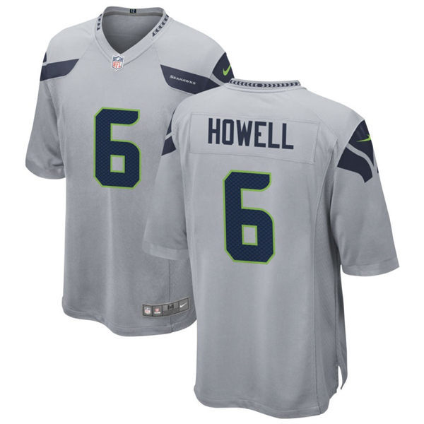 Men's Seattle Seahawks #6 Sam Howell Nike Gray Alternate Vapor Limited Jersey