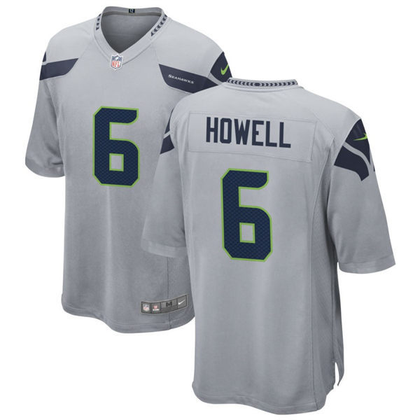 Men's Seattle Seahawks #6 Sam Howell Nike Gray Alternate Vapor Limited Jersey