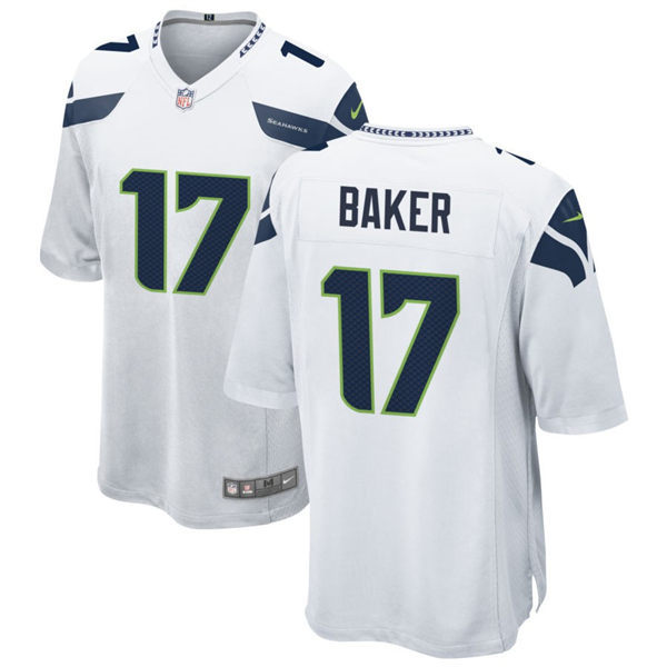Men's Seattle Seahawks #17 Jerome Baker Nike White Vapor Limited Jersey
