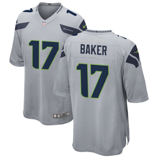 Men's Seattle Seahawks #17 Jerome Baker Nike Gray Alternate Vapor Limited Jersey