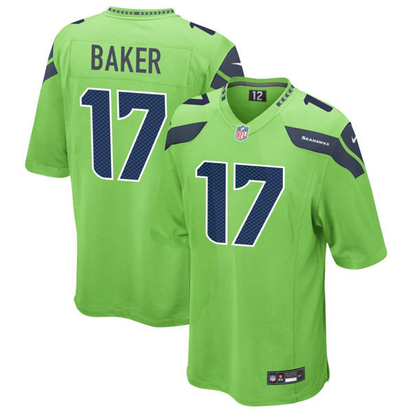 Men's Seattle Seahawks #17 Jerome Baker Nike Neon Green Color Rush Limited Jersey