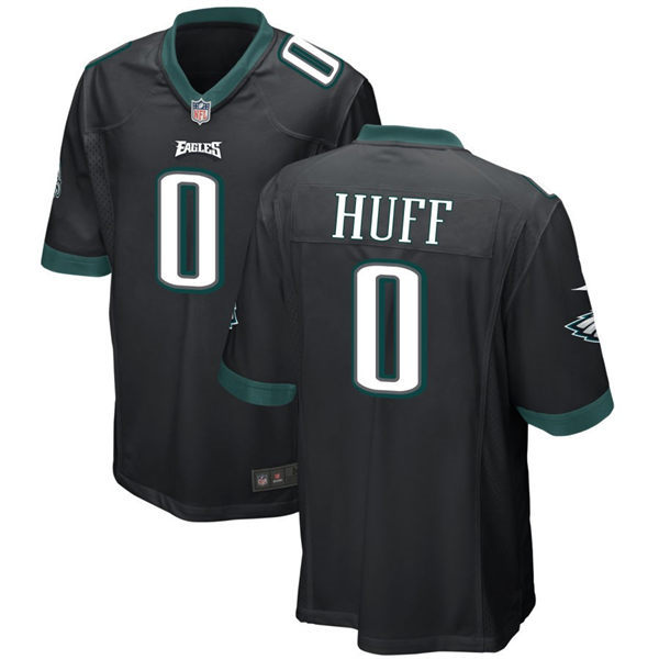 Mens Philadelphia Eagles #0 Bryce Huff Nike Black Vapor Limited Jersey