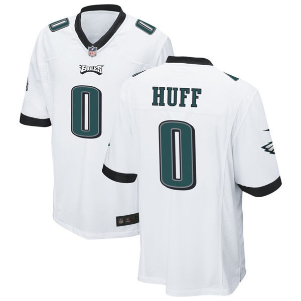 Mens Philadelphia Eagles #0 Bryce Huff Nike White Vapor Limited Jersey