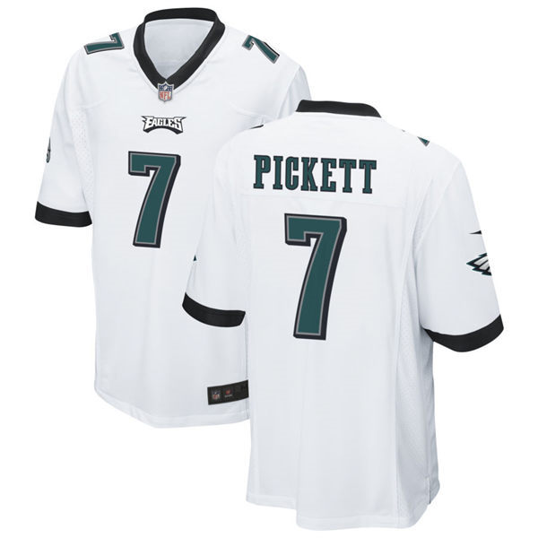 Men's Philadelphia Eagles #7 Kenny Pickett Nike White Vapor Limited Jersey