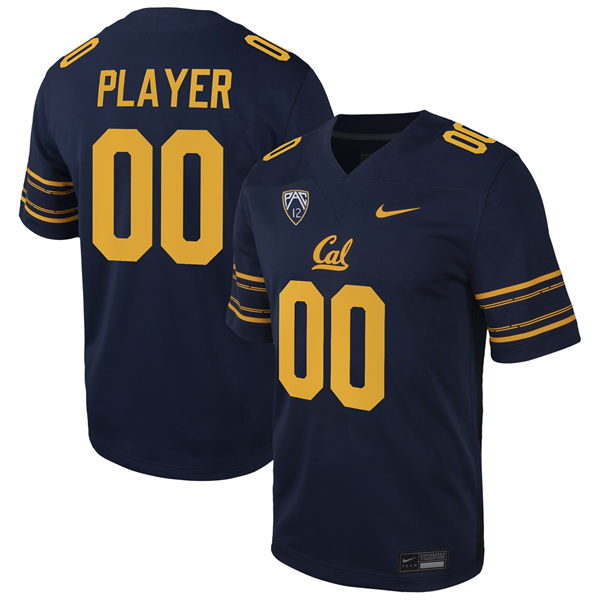 Mens Youth Cal Bears Custom Nike Navy Football Game Jersey