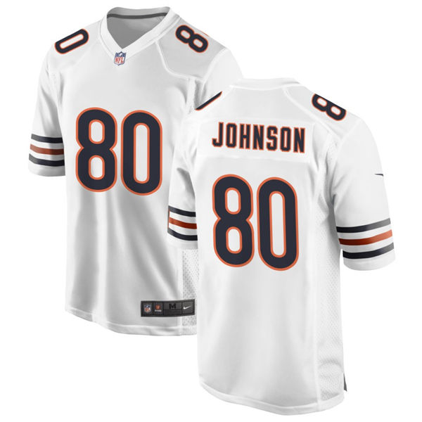 Mens Chicago Bears #80 Collin Johnson Nike White Vapor Untouchable Limited Jersey