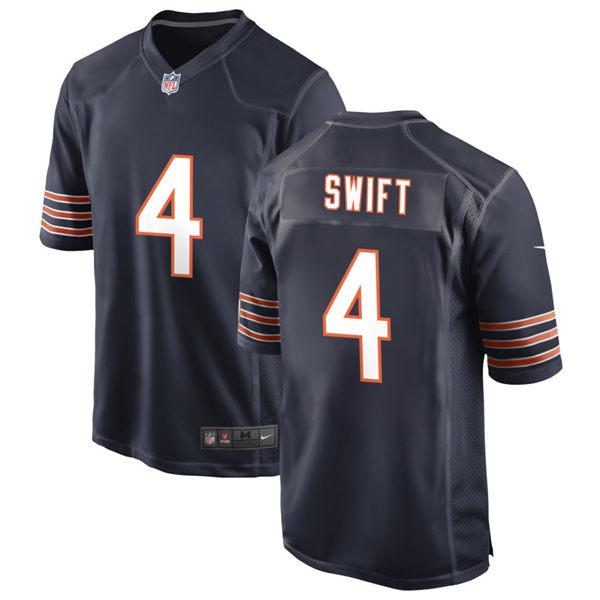 Mens Chicago Bears #4 D'Andre Swift Nike Navy Vapor Untouchable Limited Jersey